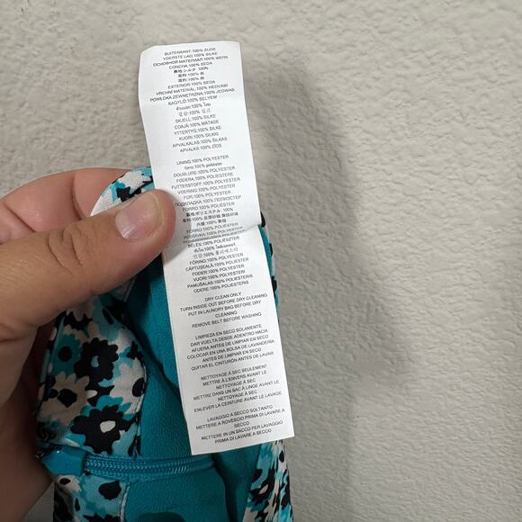 MICHAEL Michael Kors Womens 4 Silk A Line Skirt Blue Floral Flowy - Picture 4 of 7